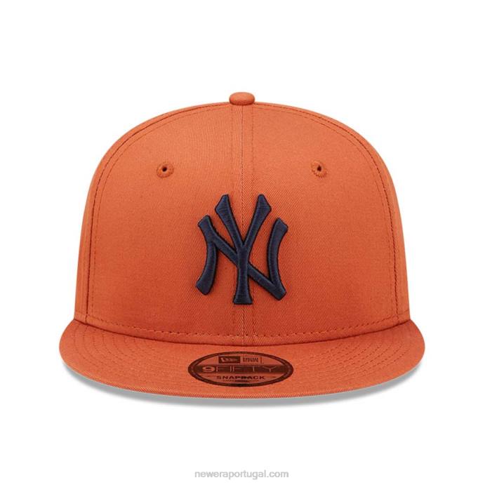 FFTN1964 New Era Boné New York Yankees League Essential Peach 9Fifty Snapback