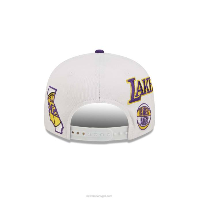 FFTN1969 New Era boné la lakers all over patch branco 9fifty snapback