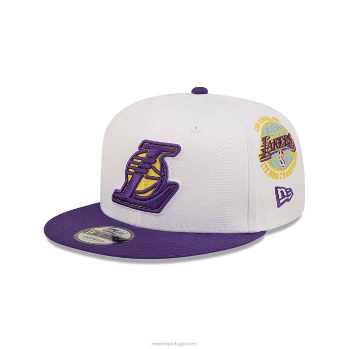 FFTN1969 New Era boné la lakers all over patch branco 9fifty snapback
