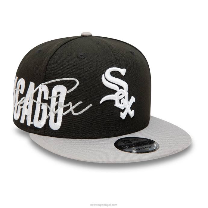FFTN1970 New Era boné chicago white sox side font black 9fifty snapback
