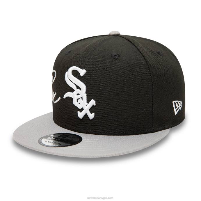 FFTN1970 New Era boné chicago white sox side font black 9fifty snapback