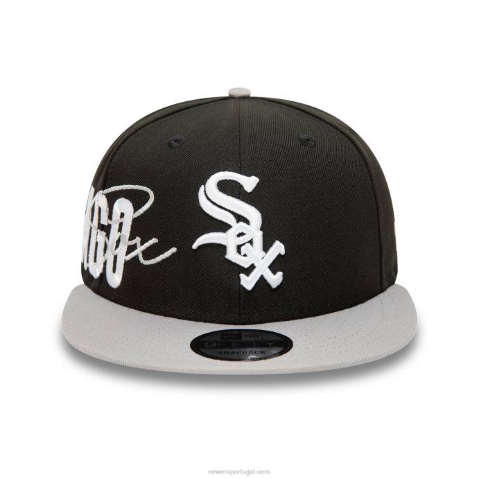 FFTN1970 New Era boné chicago white sox side font black 9fifty snapback