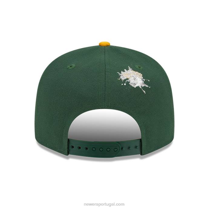 FFTN1972 New Era green bay packers x boné verde básico 9fifty snapback