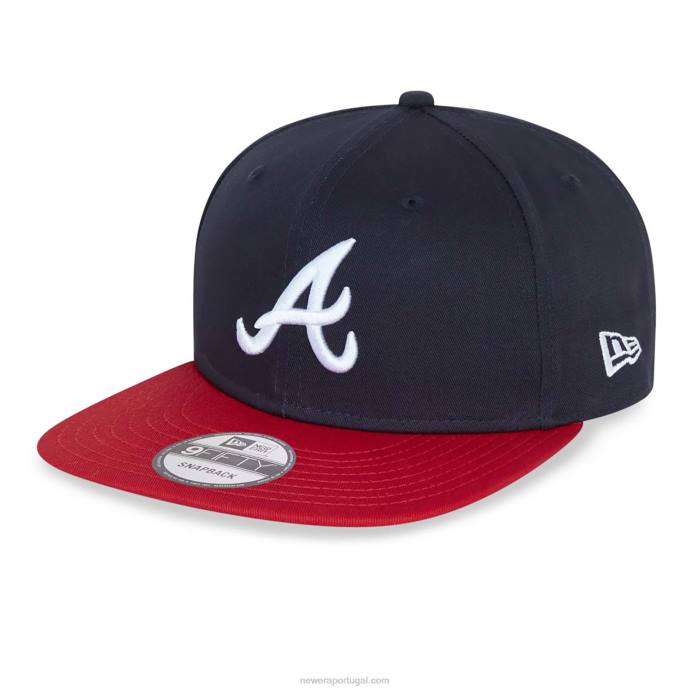 FFTN1973 New Era Boné Atlanta Braves MLB Essential Navy 9Fifty