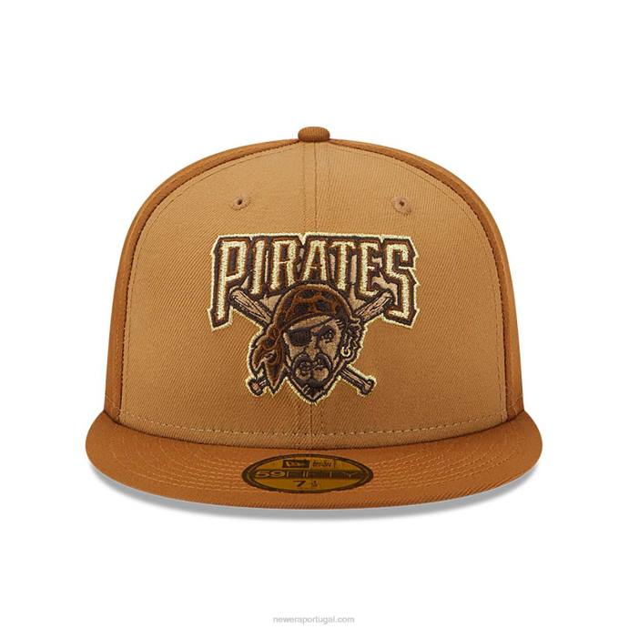 FFTN197 New Era Boné Pittsburgh Pirates Tritone Brown 59Fifty