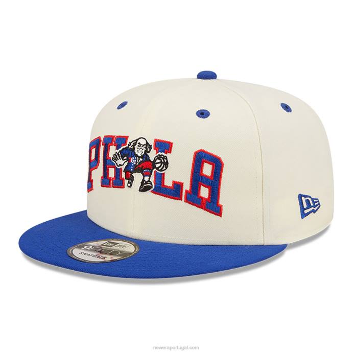 FFTN1982 New Era Boné philadelphia 76ers blend branco 9fifty snapback