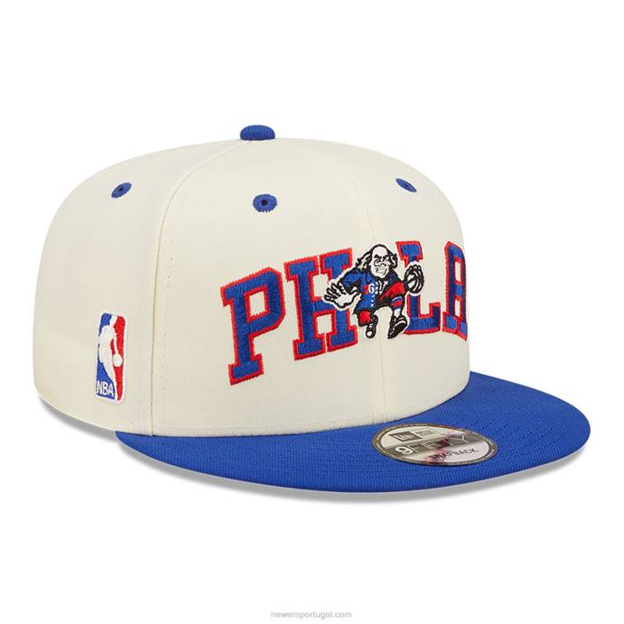 FFTN1982 New Era Boné philadelphia 76ers blend branco 9fifty snapback