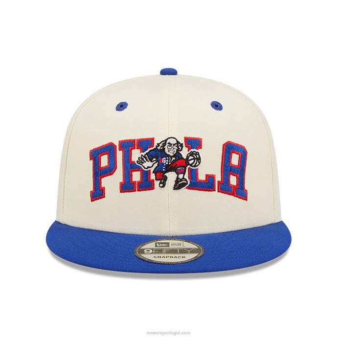 FFTN1982 New Era Boné philadelphia 76ers blend branco 9fifty snapback