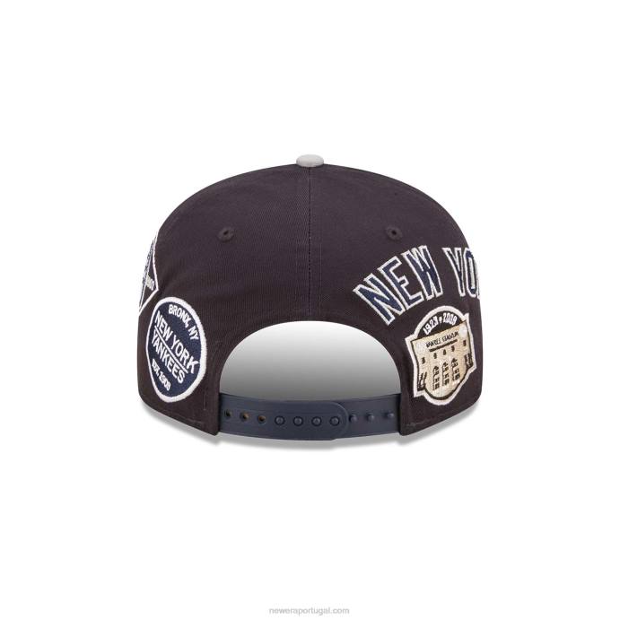 FFTN1983 New Era New York Yankees All Over Patch Navy 9Fifty Snapback Boné