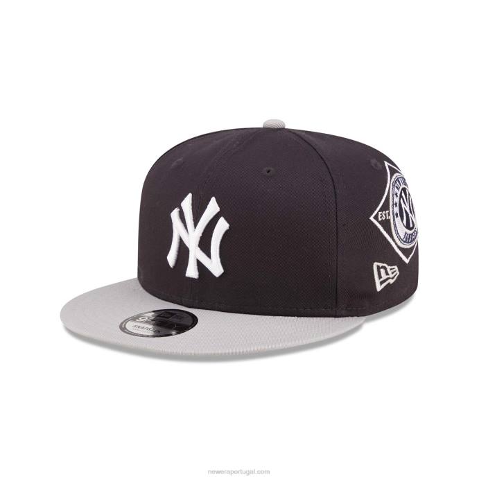 FFTN1983 New Era New York Yankees All Over Patch Navy 9Fifty Snapback Boné