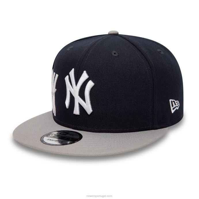 FFTN1984 New Era boné snapback new york yankees fonte lateral marinho 9fifty