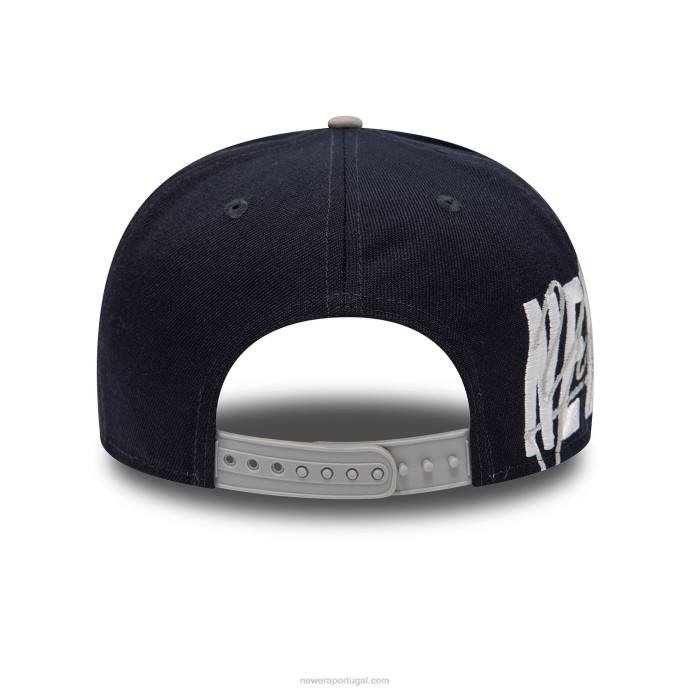 FFTN1984 New Era boné snapback new york yankees fonte lateral marinho 9fifty