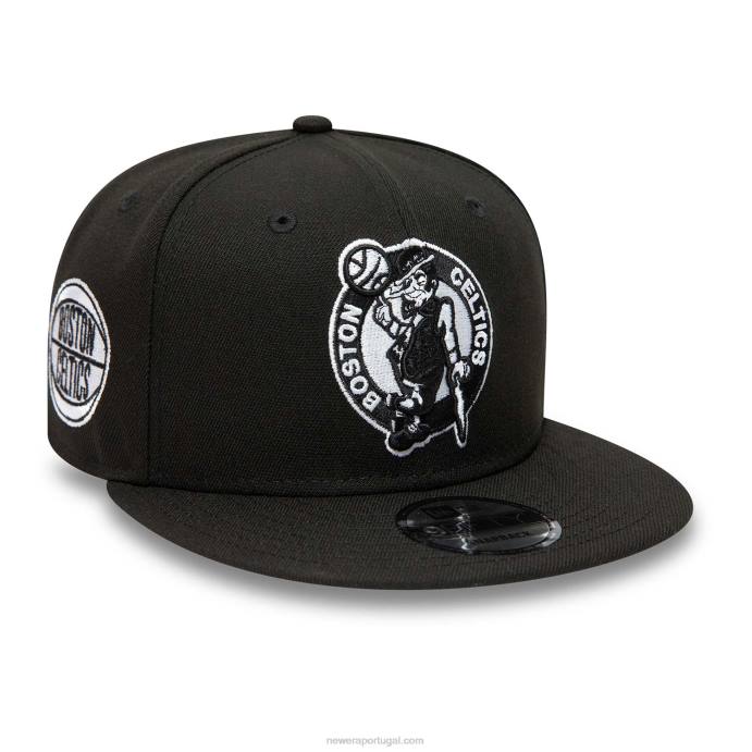 FFTN1993 New Era boton celtics preto 9fifty snapback