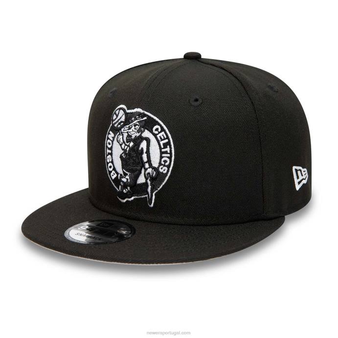 FFTN1993 New Era boton celtics preto 9fifty snapback