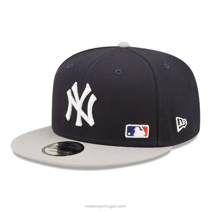 FFTN1999 New Era New York Yankees MLB Black Letter Arch Navy 9Fifty Snapback Boné