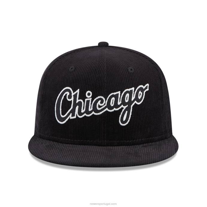 FFTN199 New Era chicago white sox vintage cord black 59fifty boné justo