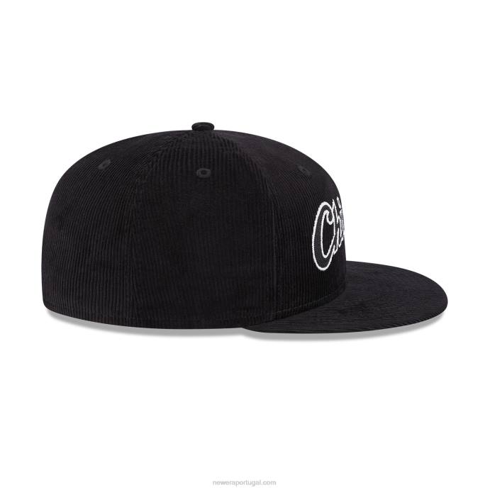 FFTN199 New Era chicago white sox vintage cord black 59fifty boné justo