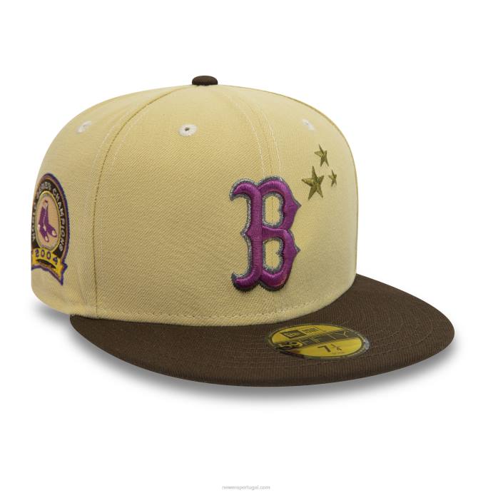 FFTN1 New Era boton red sox 2004 world series marrom 59fifty boné justo