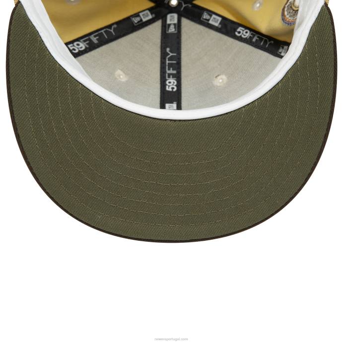 FFTN1 New Era boton red sox 2004 world series marrom 59fifty boné justo