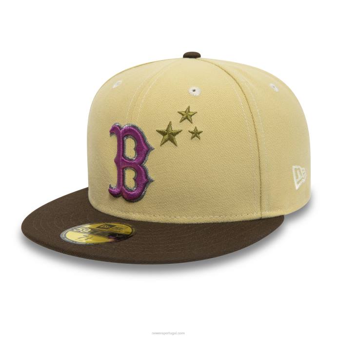 FFTN1 New Era boton red sox 2004 world series marrom 59fifty boné justo