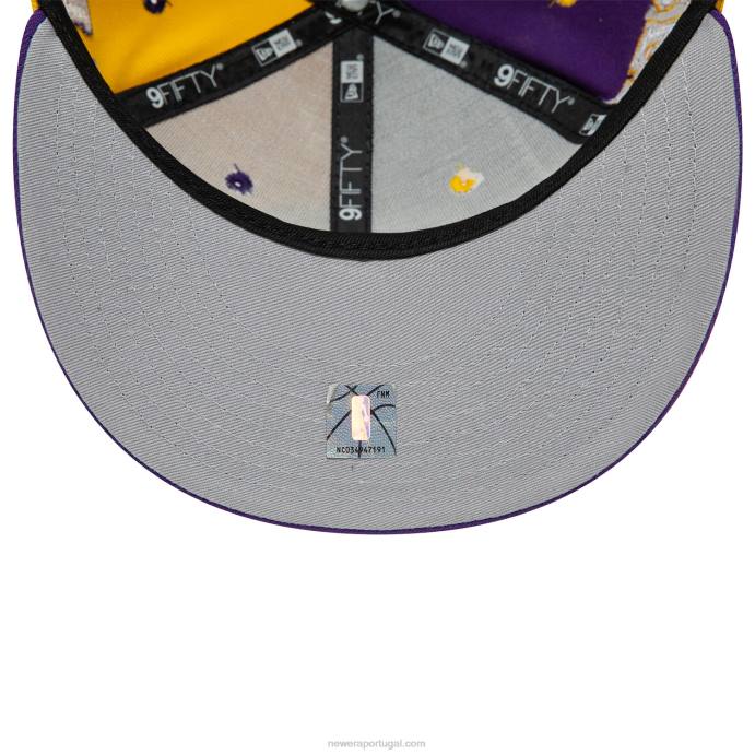 FFTN2011 New Era boné snapback 9fifty roxo la lakers teamsplit
