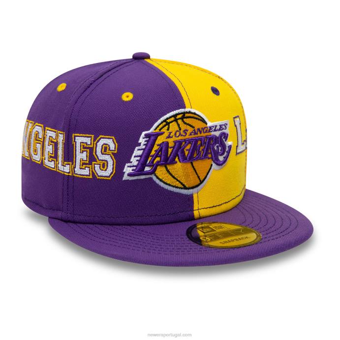 FFTN2011 New Era boné snapback 9fifty roxo la lakers teamsplit