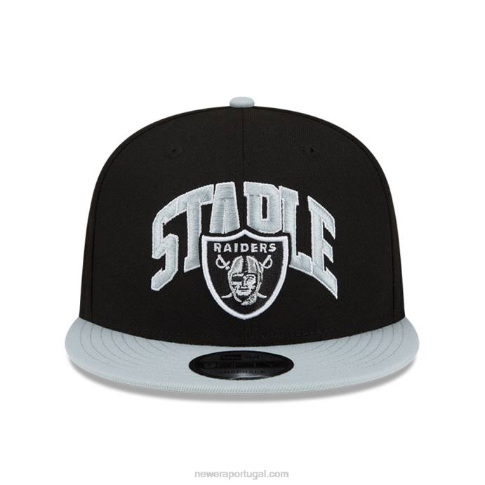 FFTN2014 New Era boné snapback 9fifty preto las vegas raiders x grampo