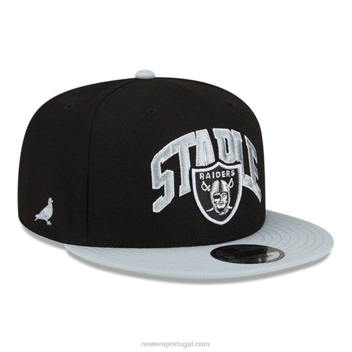 FFTN2014 New Era boné snapback 9fifty preto las vegas raiders x grampo