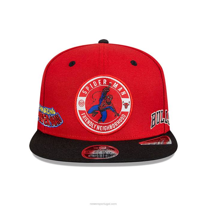 FFTN2018 New Era chicago bulls nba x marvel spiderman red 9fifty boné snapback