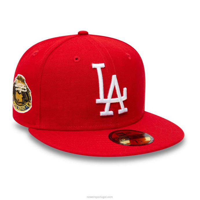 FFTN201 New Era Boné La Dodgers World Series Vermelho 59Fifty