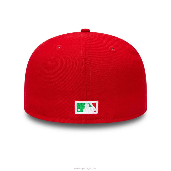 FFTN201 New Era Boné La Dodgers World Series Vermelho 59Fifty