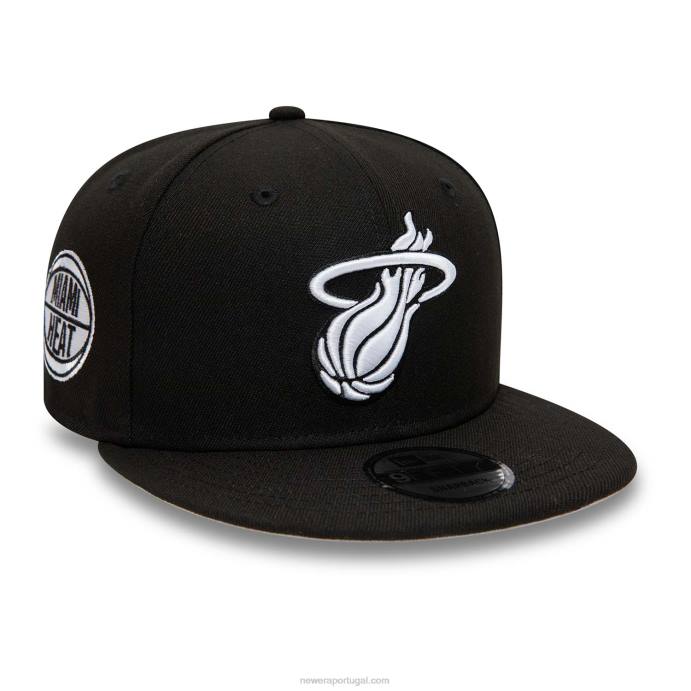 FFTN2021 New Era boné snapback miami heat 9fifty preto