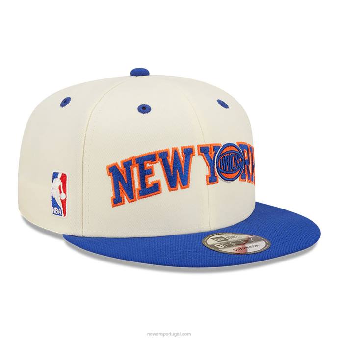 FFTN2024 New Era New York Knicks Blend Boné Snapback Branco 9Fifty