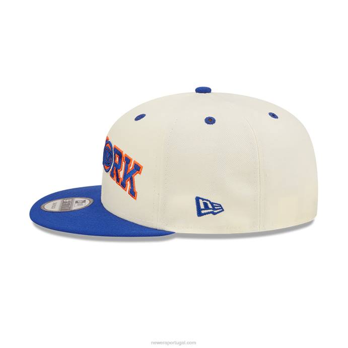 FFTN2024 New Era New York Knicks Blend Boné Snapback Branco 9Fifty