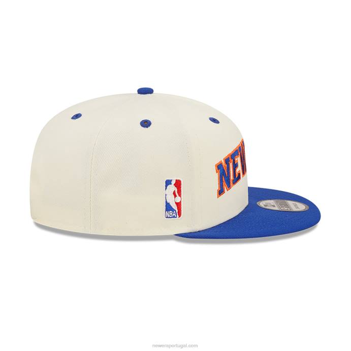 FFTN2024 New Era New York Knicks Blend Boné Snapback Branco 9Fifty
