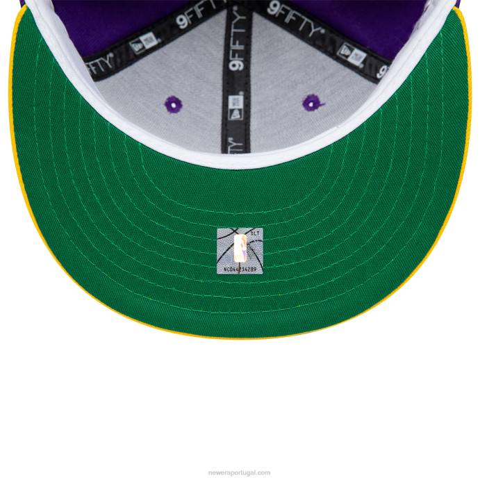 FFTN2026 New Era Boné Snapback La Lakers Side Font Purple 9Fifty