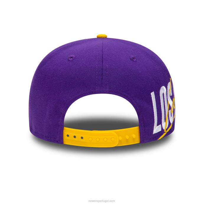 FFTN2026 New Era Boné Snapback La Lakers Side Font Purple 9Fifty