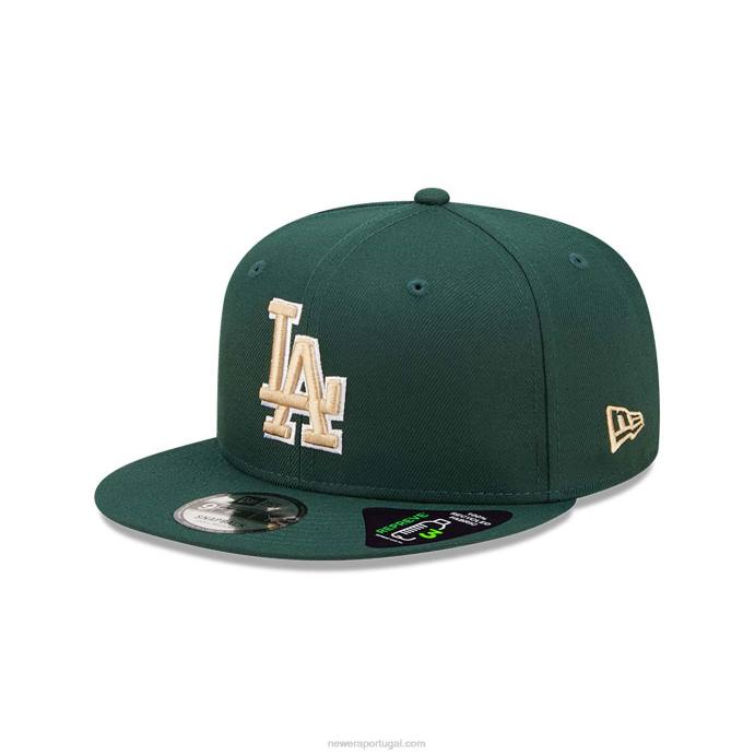FFTN2030 New Era boné snapback 9fifty verde escuro la dodgers repreve