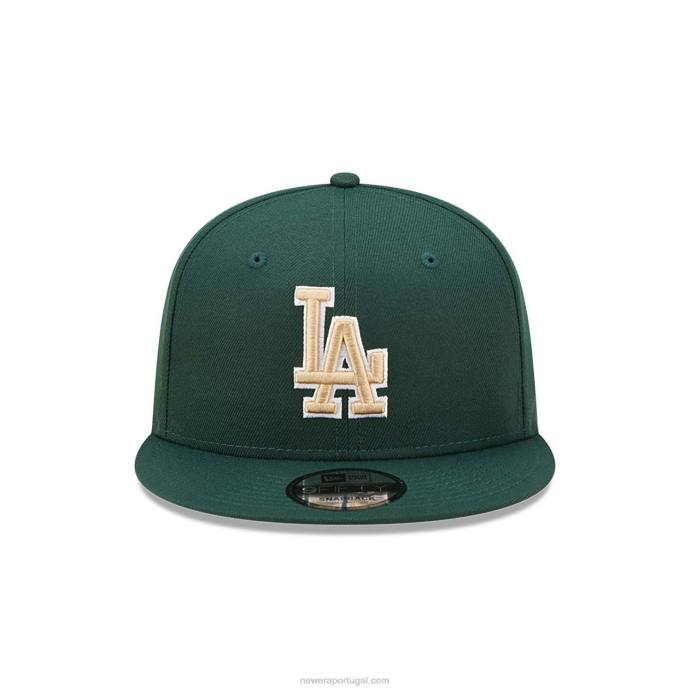 FFTN2030 New Era boné snapback 9fifty verde escuro la dodgers repreve