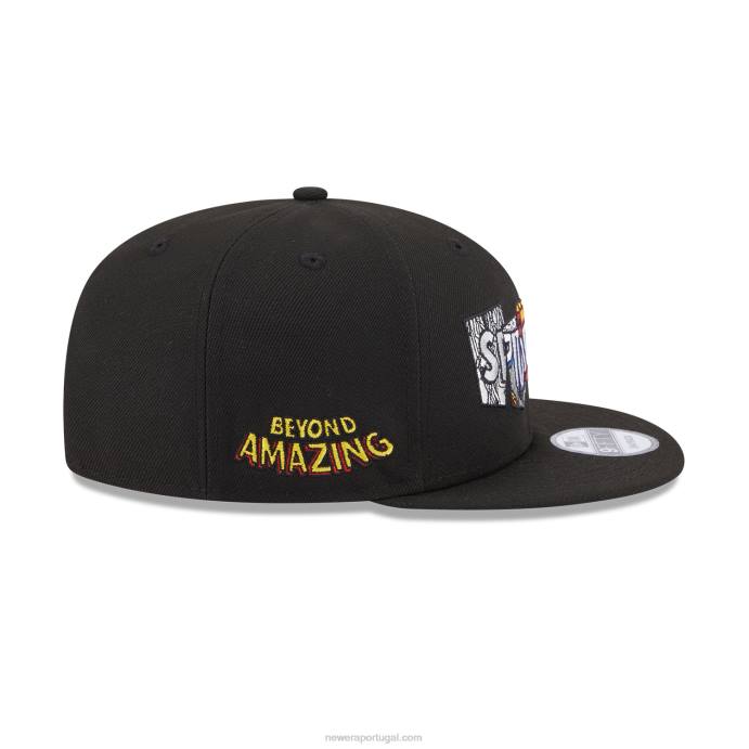FFTN2032 New Era boné snapback 9fifty preto do homem aranha