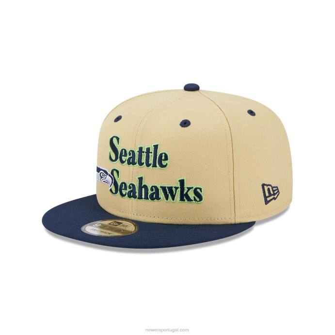 FFTN2037 New Era boné seattle seahawks nfl retro cream 9fifty snapback