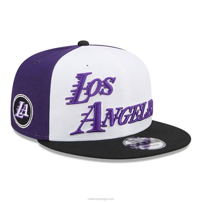 FFTN2038 New Era boné snapback 9fifty branco la lakers authentics city edition