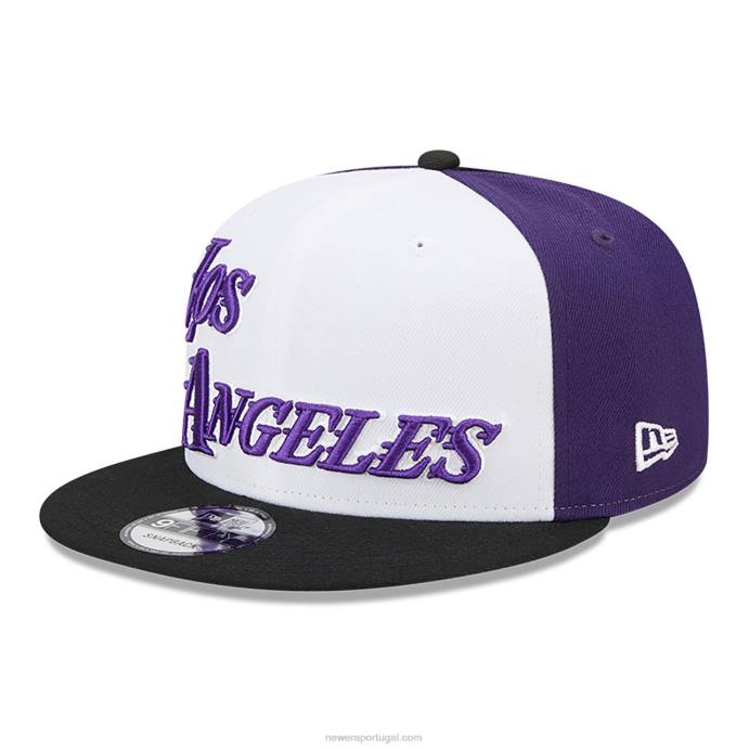 FFTN2038 New Era boné snapback 9fifty branco la lakers authentics city edition