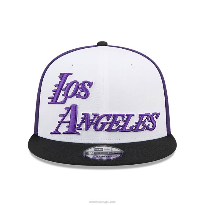 FFTN2038 New Era boné snapback 9fifty branco la lakers authentics city edition