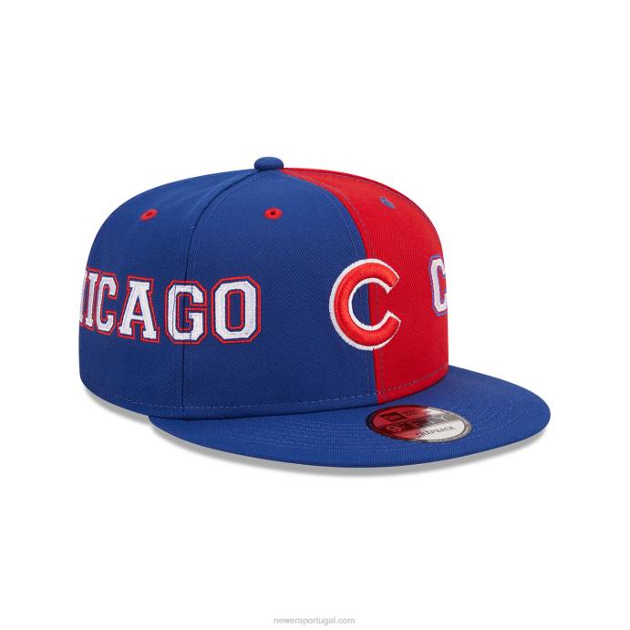 FFTN2039 New Era Boné snapback azul 9fifty do chicago cubs teamsplit