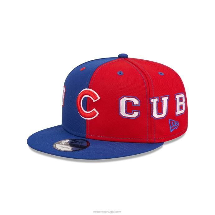 FFTN2039 New Era Boné snapback azul 9fifty do chicago cubs teamsplit