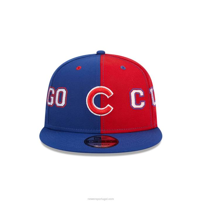 FFTN2039 New Era Boné snapback azul 9fifty do chicago cubs teamsplit