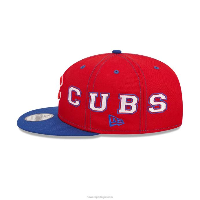 FFTN2039 New Era Boné snapback azul 9fifty do chicago cubs teamsplit