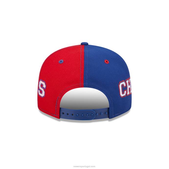 FFTN2039 New Era Boné snapback azul 9fifty do chicago cubs teamsplit