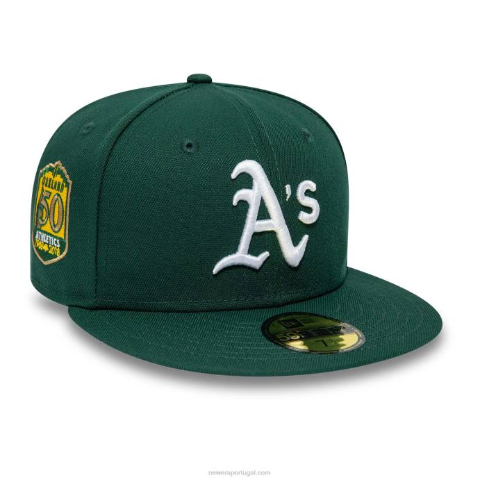 FFTN203 New Era Oakland Athletics 50º aniversário boné verde escuro 59fifty